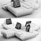 Набор Диванов Lilas Mosaique от Dainelli Studio - Диваны - 3D модель - фото 4