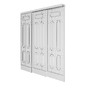 Раздвижная перегородка в стиле ретро / Retrostyle sliding partition - Двери - 3D модель - фото 5