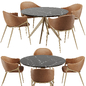 Dinning chair and table set27 - Стол + стул - 3D модель