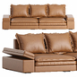Modern Brown Sofa - Диваны - 3D модель - фото 2