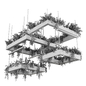 Indoor plant Hanging plants in metal box set24 - Комнатные - 3D модель - фото 7