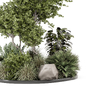 Outdoor Garden set Bush And Tree - Garden Set 2073 - Уличные - 3D модель - фото 3