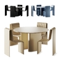 Movimento Ribbon Chair and Miniforms Nami Round Dining Table - Стол + стул - 3D модель