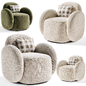 Teop Swivel Armchair, Теоп Кресло - Кресла - 3D модель - фото 6