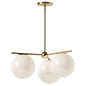 Sphere & Stem 3 Light Chandelier - West Elm - Подвесной - 3D модель