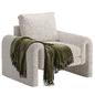 Hampstead Taupe Boucle Curved Armchair - Кресла - 3D модель