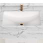 Floating White Bathroom Vanity With Sintered Stone Vessel Sink - Мебель - 3D модель - фото 2