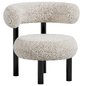 Wood Leg Curved Back Accent Chair | Стул - Стулья - 3D модель - фото 2