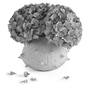 Vase with Hydrangea - Букеты - 3D модель - фото 3