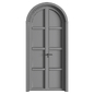 Arched Wooden Rattan Door 18 - Двери - 3D модель - фото 4