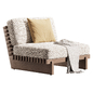Taiko Stained Teak Outdoor Lounge Chair - Кресла - 3D модель