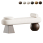 SYALEO Modern Sherpa Ottoman Bench - Другая мягкая мебель - 3D модель