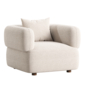Light Brown Curved Velvet Armchair - Кресла - 3D модель - фото 5