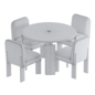 Dining Table Bodega Round EICHHOLTZ - Стол + стул - 3D модель - фото 3
