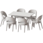 Avalon Kitchen Table and Boerum Leather Dining Chair - Стол + стул - 3D модель - фото 4