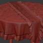 Tablecloth on the table - Столы - 3D модель - фото 4