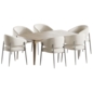Mateo chair and Babylon extendable oak wood table - Стол + стул - 3D модель - фото 4