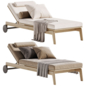 Poliform Magnolia Sunlounger Outdoor - Другая мягкая мебель - 3D модель