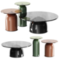 Creative Glass Carbon Steel Coffee Table - Столы - 3D модель