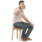 Man Drinking Coffee - Живые существа - 3D модель - фото 3