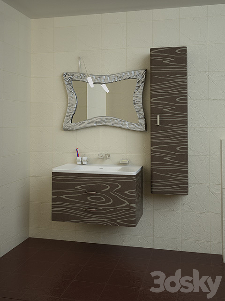 set bath Eurolegno - Bathroom furniture - 3D model