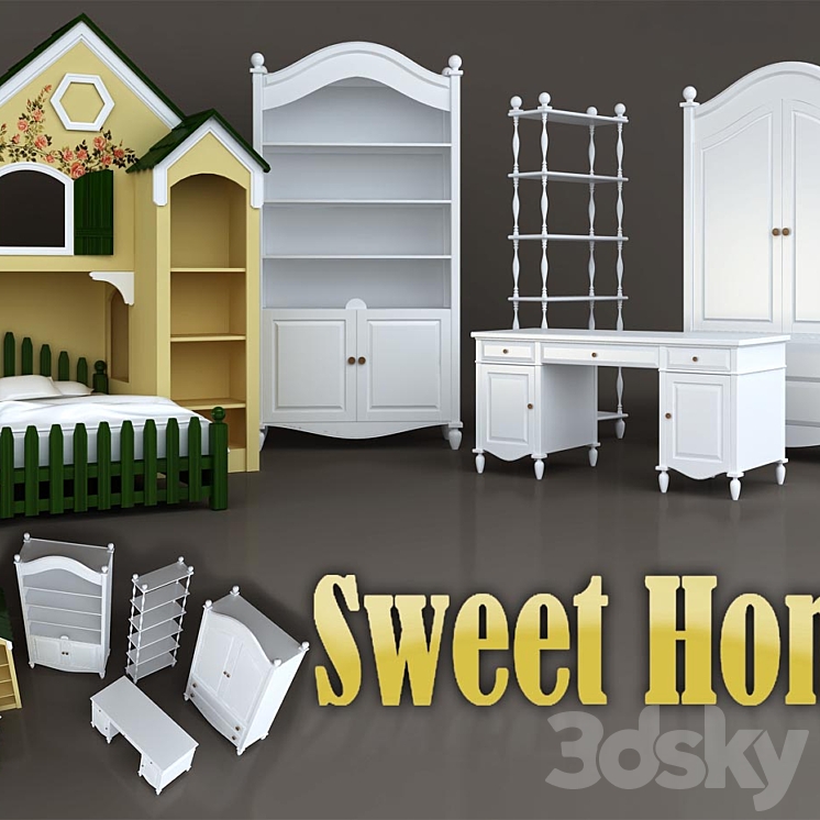 Sweet Home Full furniture set 3D model