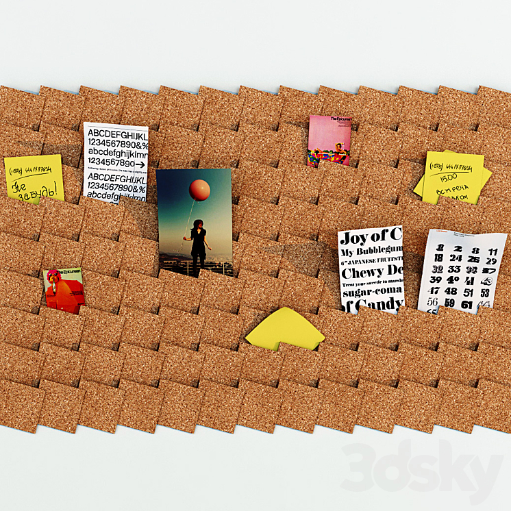 pin board for notes - Other decorative objects - 3D model