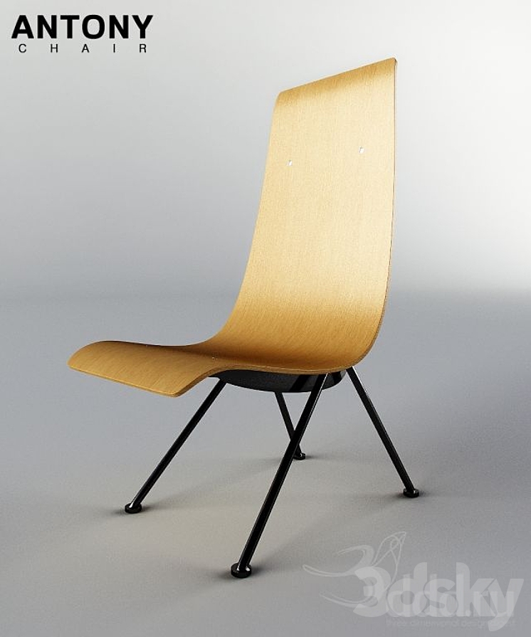 Vitra Antony chair by Prouve Chair 3D model