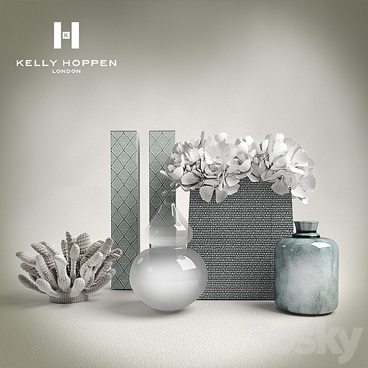 Vases site kelly hoppen Decorative set 3D model