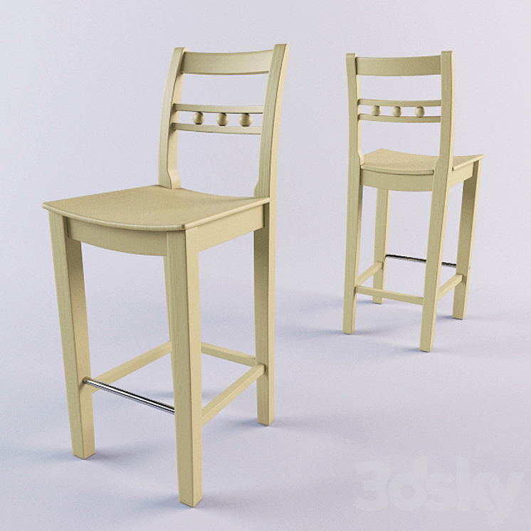 Neptune Suffolk Bar Stool Chair 3D model