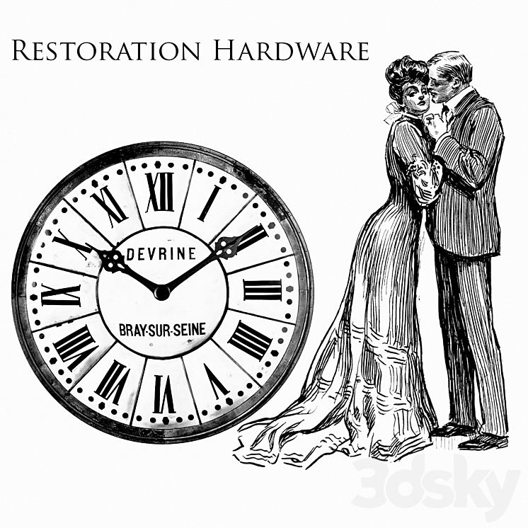 RH TOWER CLOCK Watches & Clocks 3D model