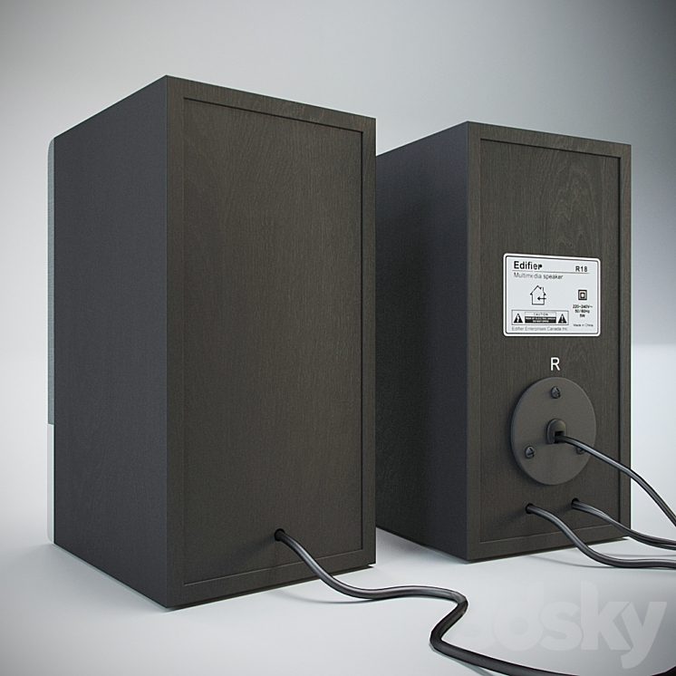 Speakers Edifier R18 USB Black - Audio tech - 3D model