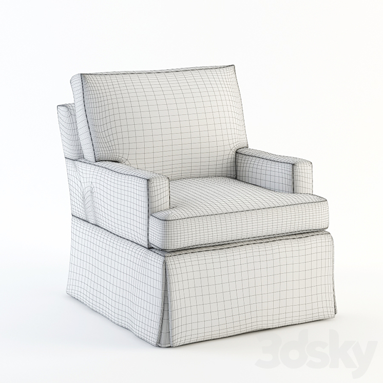 Crate & Barrel / Hathaway Swivel Glider Arm chair 3D model