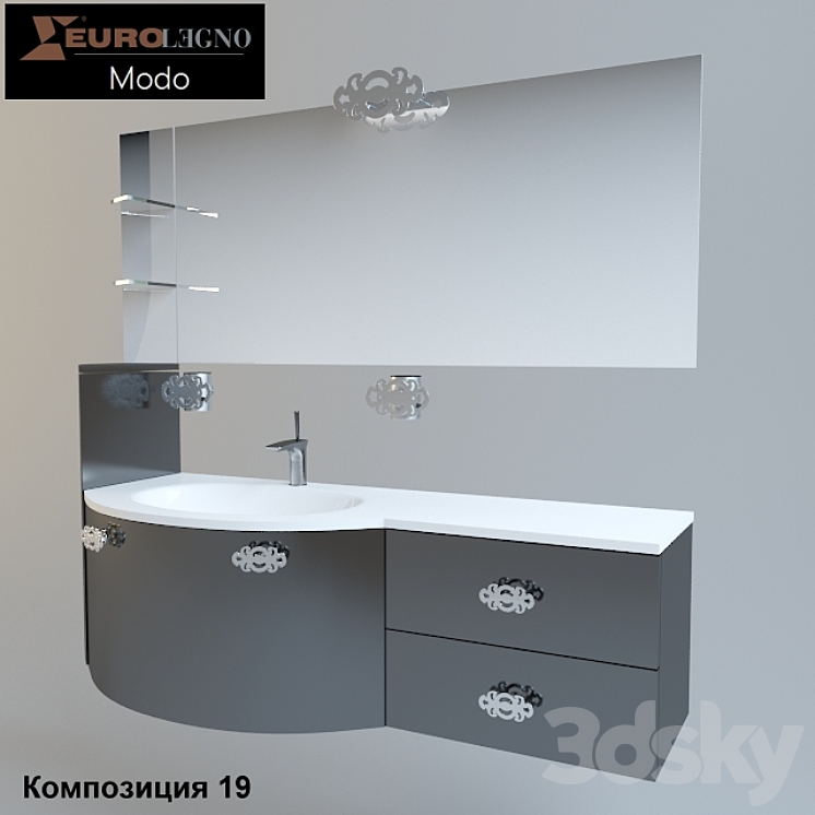 Eurolegno Modo - Bathroom furniture - 3D model