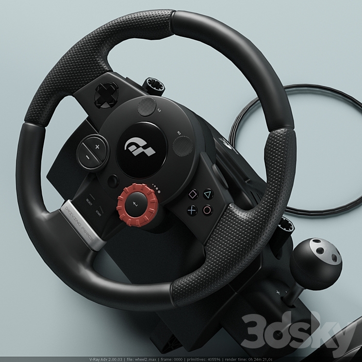 Game steering wheel Logitech G35 PC other electronics 3D model