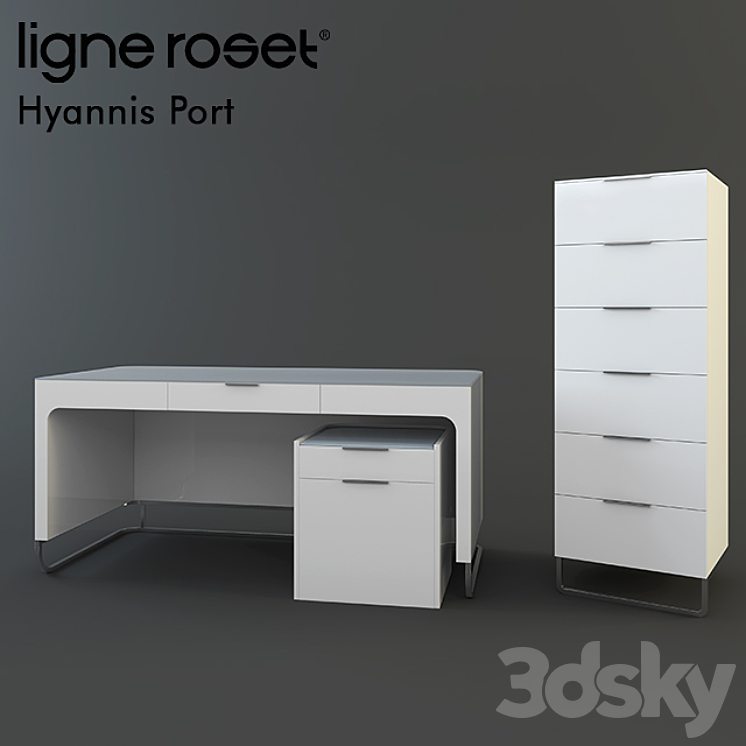 Ligneroset. Hyannis port Office furniture 3D model