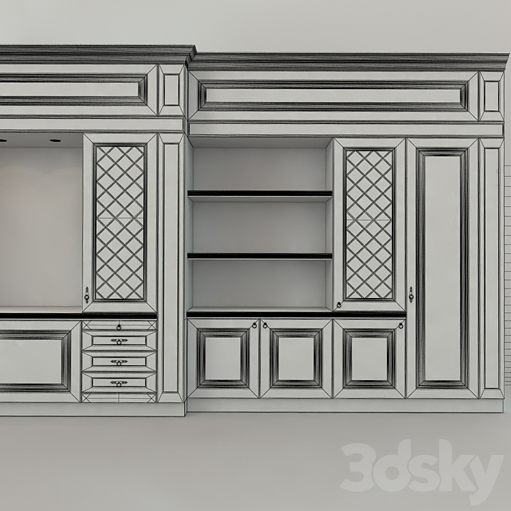 Library Book - Wardrobe & Display cabinets - 3D model