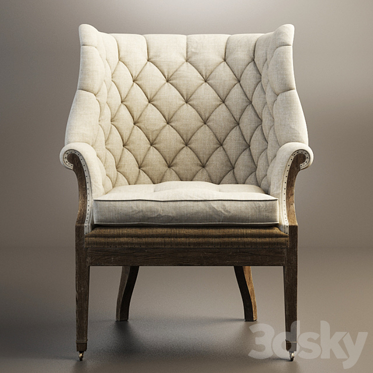 Restoration hardware store wing chair