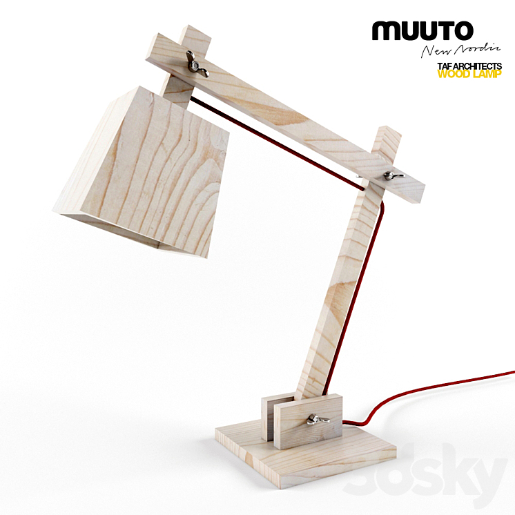 Muuto Wood Lamp Table lamp 3D model
