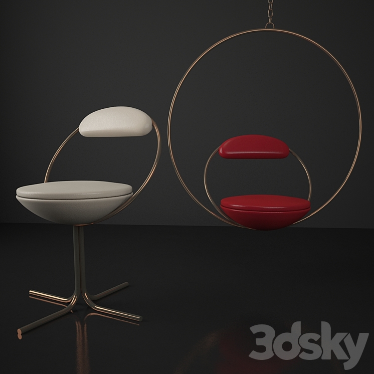 LEE BROOM hoop chair - Chair - 3D model