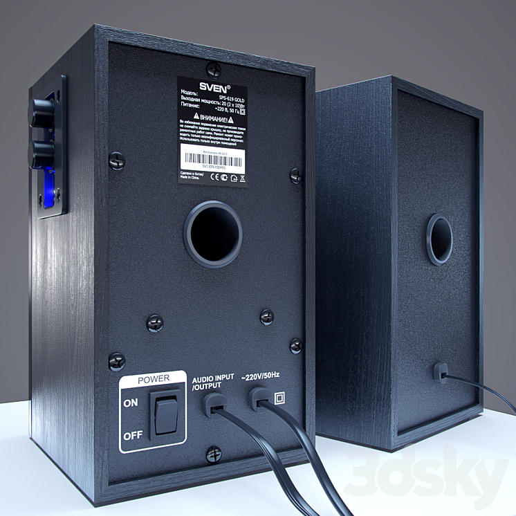 Sven SPS-619 Gold - Audio tech - 3D model