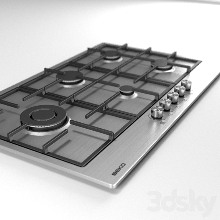 Beko stove top Kitchen appliance 3D model