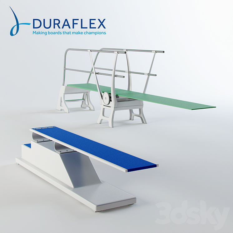 Duraflex diving boards 14 "/ Portable 300 Sports 3D model