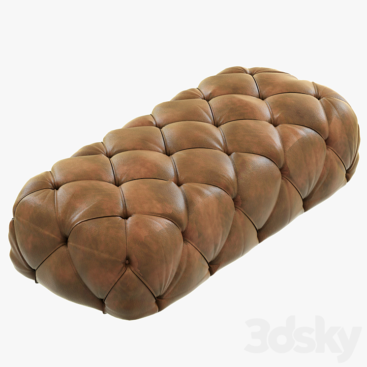 Restoration hardware leather 2025 ottoman