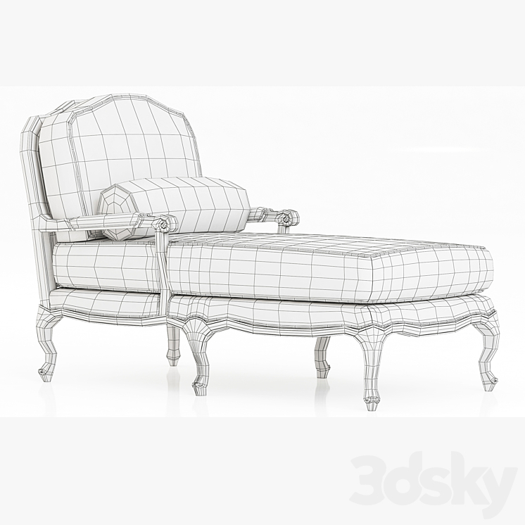 Restoration Hardware Toulouse Chaise Other soft seating 3D model