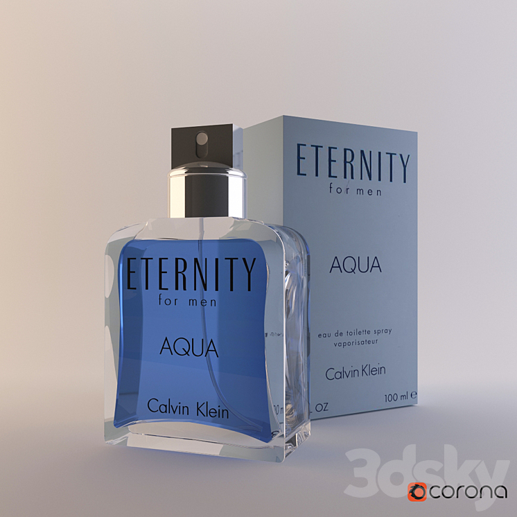Calvin Klein - Eternity for men AQUA 100ml - Bathroom accessories - 3D model