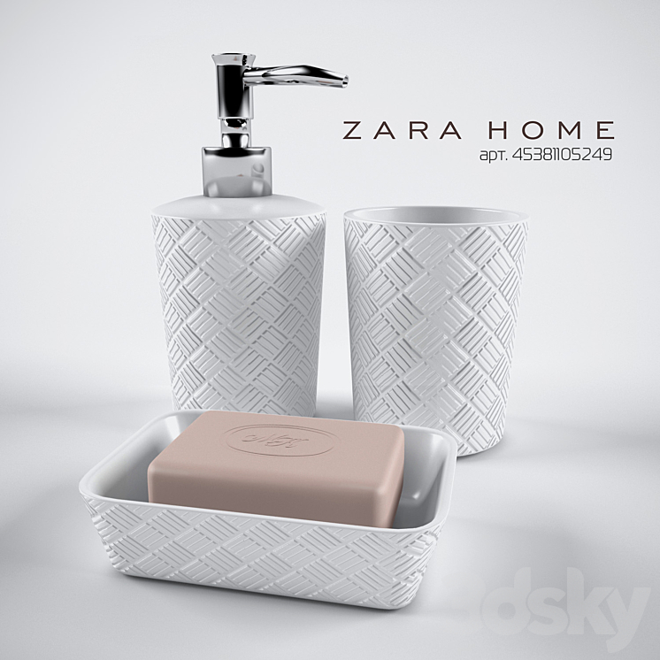 ACCESSORIES BATHROOM ZARA HOME - Bathroom accessories - 3D model