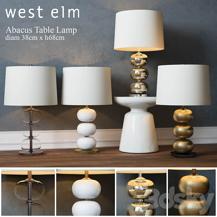 Abacus table lamp top