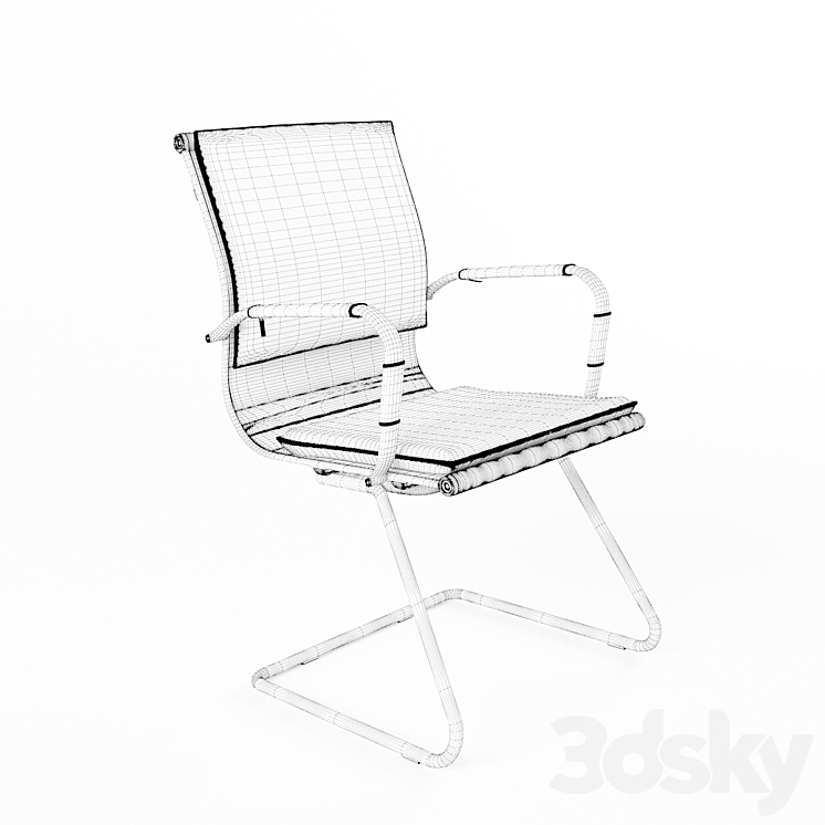 CH 993 Armchair Low - Office furniture - 3D model