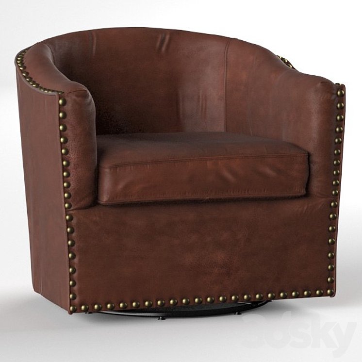 Armchair Harlow Leather Swivel Armchair. Pottery Barn. Arm chair